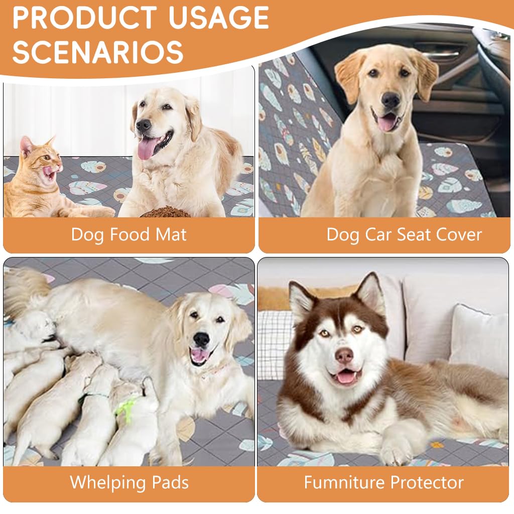Qpets Dog Pee Pad, Large Size Multi-layer Leak-Proof Dog Pee Pad Non-slip Puppy Training Pad, Bed Sheet for Pet, Washable & Reusable Pee Pads for Dogs ( 90x75cm) Qpets Dog Pee Pad, Large Size Multi-layer Leak-Proof Dog Pee Pad Non-slip Puppy Training Pad, Bed Sheet for Pet, Washable & Reusable Pee Pads for Dogs ( 90x75cm)